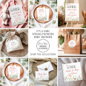 It's a Girl Spring Flowers Shower Wishes for Baby Notitieboek