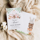 Het is een Girl Woodland Pink Baby shower Bedankzakje