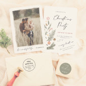 Chic Script Vrolijk Kerstbelettering Groen Ronde Sticker