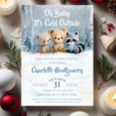 Baby it's cold outside Blue Forest Baby Shower  Papieren Bordje