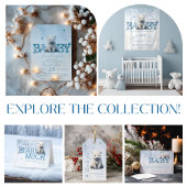 Winter Modern Bearly Wait Luier Raffle Informatiekaartje