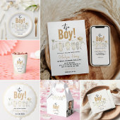 Het is een jongen! Blauw Baby shower – Schattige & Kaart