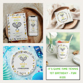 It’s Game Time Tennis 1st Birthday – Fun Kids  Ronde Button 3,2 Cm