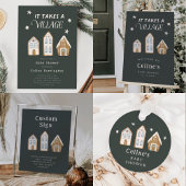 Het is een Village Boy Baby shower Kaart