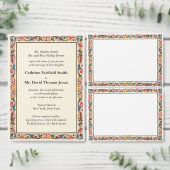 Antiek Floral Border RSVP Card Sjabloon (Personaliseer de collectie van deze zelfstandige maker.)