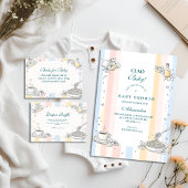 Italian Café Doodle Baby Shower Kaart