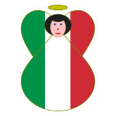 Italiaanse engel kerstvlag gepersonaliseerd magische mok