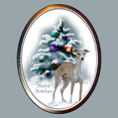 Italiaans Greyhound Schattige Blauw Kerst Feestdag iPhone Hoesje