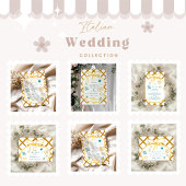 Italiaanse Lattice Food Wedding Sketch Bedankkaart