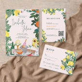 Zomer Lemon Italië Huwelijk Save The Date (Personaliseer de collectie van deze zelfstandige maker.)