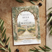 Italian Vineyard Wedding Menu