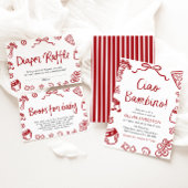 Rode hand getrokken raden hoeveel Snoepjes Baby sh Reclamebord Met Voetstuk