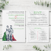 Italië paar bruiloft uitnodiging (Personaliseer de collectie van deze zelfstandige maker.)