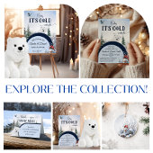 Waterverf Winter Forest Beer & Uil Baby shower