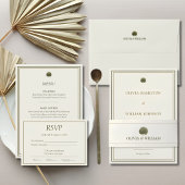 Ivory & Gold Palm Huwelijksprogramma Programmakaart