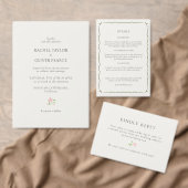 Ivory & Green | Floral Rose Wedding Save The Date (Personaliseer de collectie van deze zelfstandige maker.)