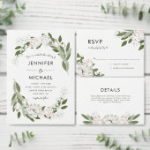 Ivoor en Blush Wedding Sprigs, RSVP Menu Kaart (Personaliseer de collectie van deze zelfstandige maker.)