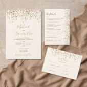 Ivoor en Blush Wildflower Bruiloft Papieren Bordje (Personaliseer de collectie van deze zelfstandige maker.)