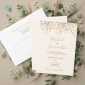 Ivoor en Blush Wildflower Bruiloft Vierkante Sticker (Personaliseer deze collectie van deze onafhankelijke maker. Test)