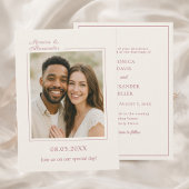 Ivory rose gold wedding response RSVP Notitiekaartje