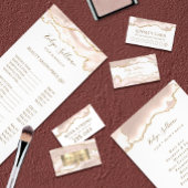 Ivoor Blush Agate Diensten Menu Raamsticker