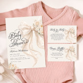 Elegant Bow Baby Shower Thank You Cadeaulabel