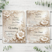 Ivory Flowers Return Address Label (Personaliseer de collectie van deze zelfstandige maker.)