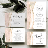 Weddenfoto Ivory Gold Agate Sparkling Wijnetiket