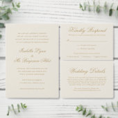 Traditioneel ivoor formele elegante bruiloft uitnodigingen wikkel (Personaliseer de collectie van deze zelfstandige maker.)