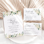 Witte Bloemen, Cream Bloemen, Bruiloft Tijdlijn Acryl Bord