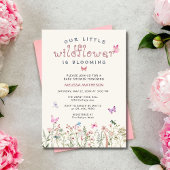 Baby in Bloom Wilde Bloemen Achtergrond Spandoek