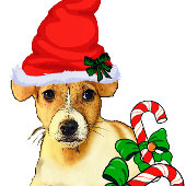 Cute Jack Russell Terrier Puppy Kerstmis Grosgrain Lint