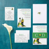 Jamaica paar bruiloft uitnodiging (Personaliseer de collectie van deze zelfstandige maker.)