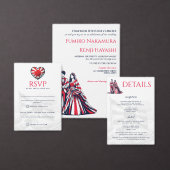 Japan paar bruiloft uitnodiging (Personaliseer de collectie van deze zelfstandige maker.)