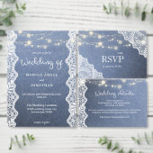 Budget Blue Jeans, String Lights & Lace Menu (Personaliseer de collectie van deze zelfstandige maker.)