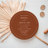 Minimale Terracotta Script Foto Bruiloft Planner