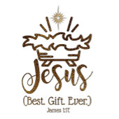 JEZUS BESTE CADEAU OOIT Kerstmis Geboorte Schrift Feestdagenkaart