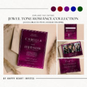 Jewel Tone-Romance | Saffier | Bruiloft Save The Date