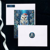 Met juwelen versierde uil met kerstmuts planner (Personaliseer de collectie van deze zelfstandige maker.)