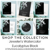 Logo Eucalyptus Oorbellen Zwart Display Kaart