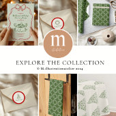 Moderne groene grillige kerst tafelkleed