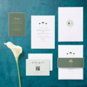 Elegant Modern Palm Tree Illustration Wedding Uitnodigingen Wikkel (Personaliseer de collectie van deze zelfstandige maker.)