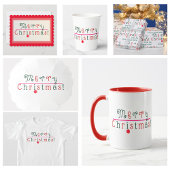Vrolijk kerstfeest en hangend Ornament leuk, kleur Latte Mok