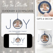 Elk tekstmarineblauw wit kerstterugzendadres