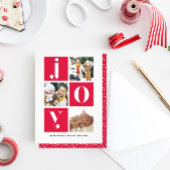 Joy Modern Typography Personalized Holiday Cadeaulabel