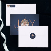JOY Photo Navy Blue kerstreturn label