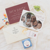 Little Red Bow | Aangepaste familienaam Kerstmis Ronde Sticker