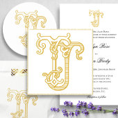 BEWERKBARE KLEUR TJ Monogram JT Logo Onderzetters