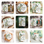 Oerwoud Dinosaur T Rex verjaardagsfeestje Bedankkaart