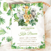 Grafisch Oerwoud Dieren Greenery Birthday Baby sho Bedankkaart